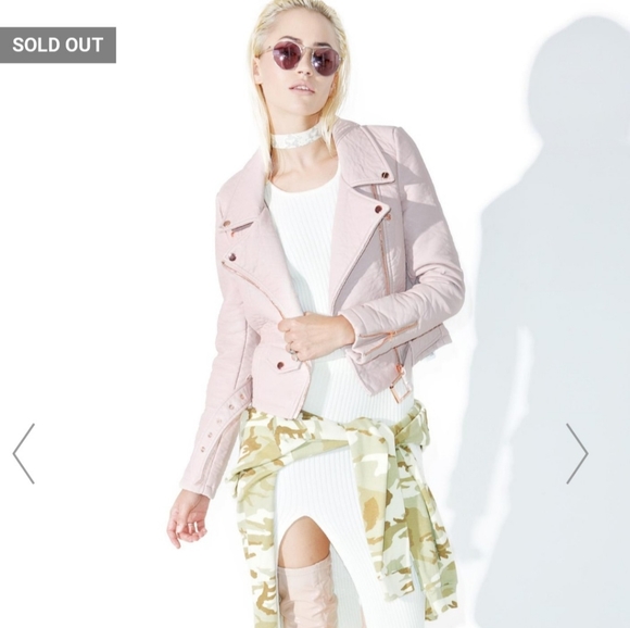Pink vegan leather moto jacket XS IRON FIST CLOTHING - Picture 1 of 7